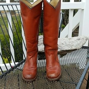 Frye Vintage Saddle Braided Boots